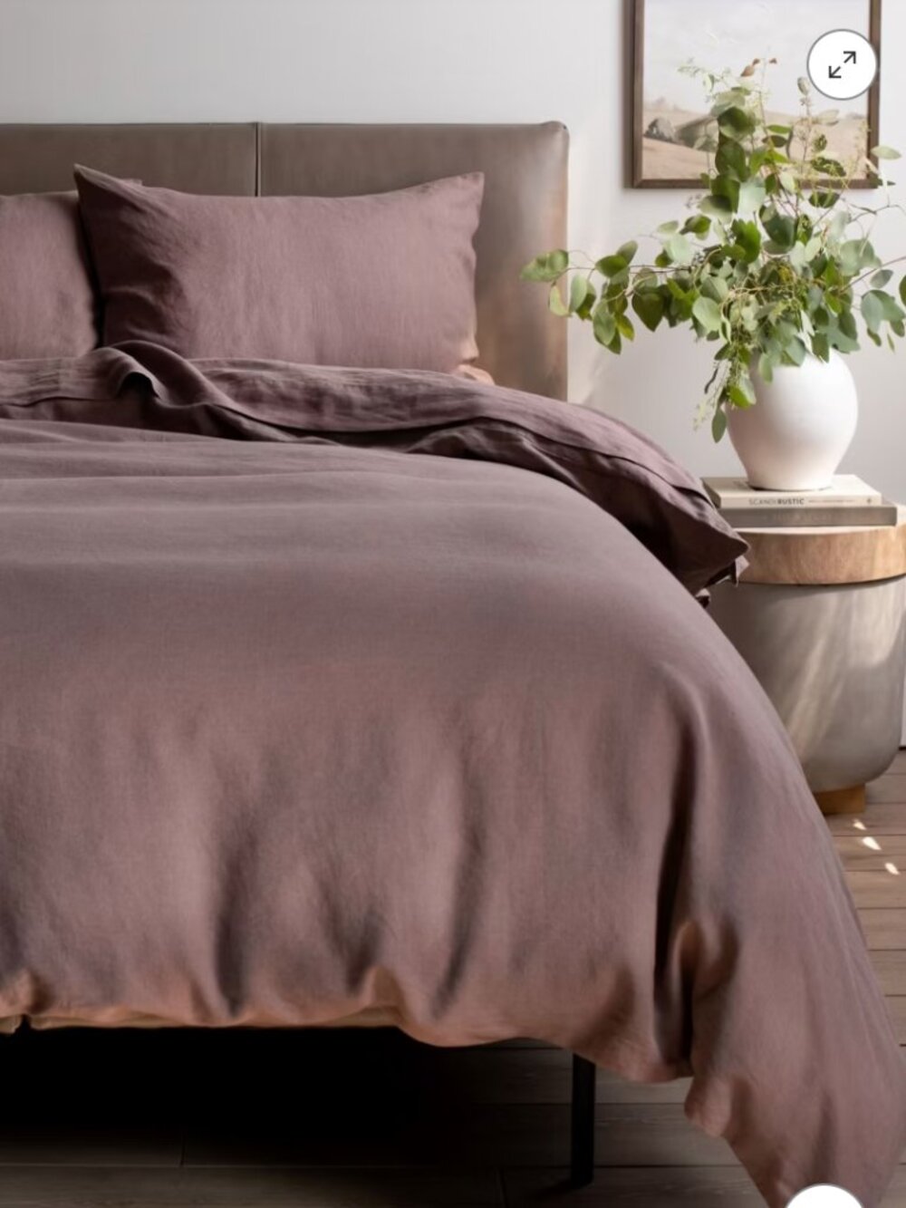 100% French Linen Duvet Cover - Full/Queen - Clove | BOKSER HOME